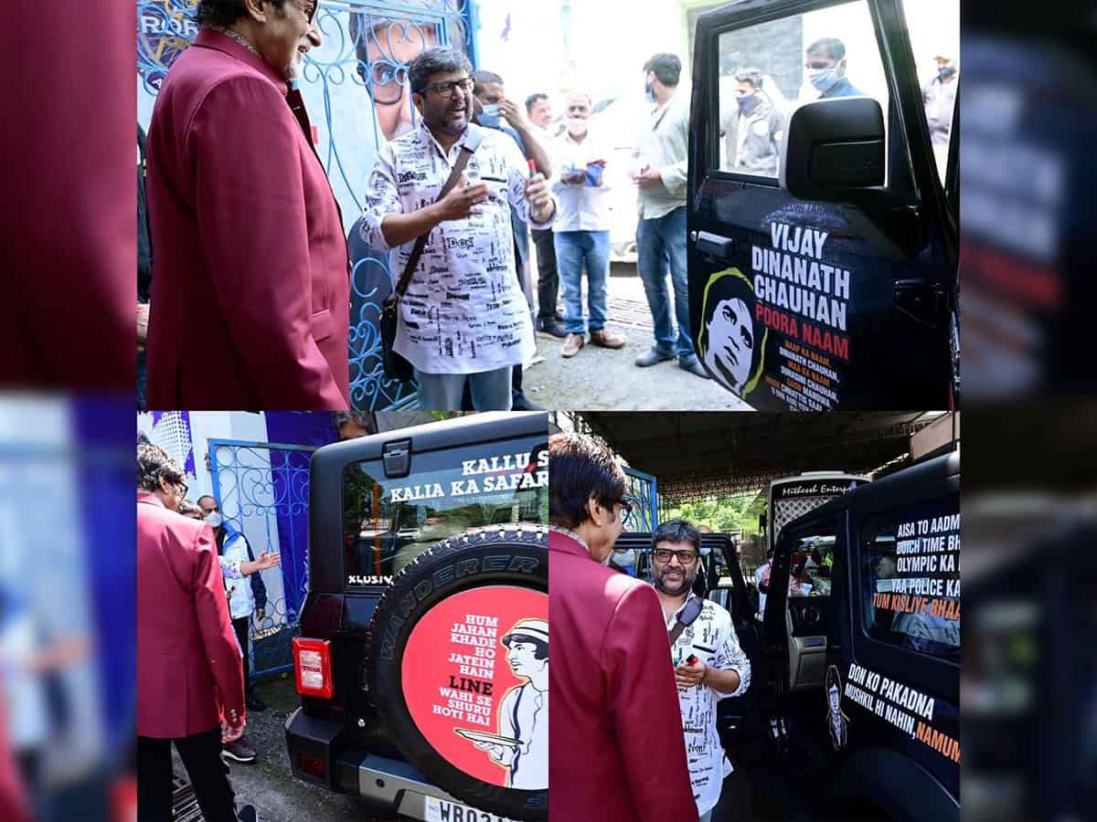 Fan paints his car, shirt with Amitabh's iconic dialogues