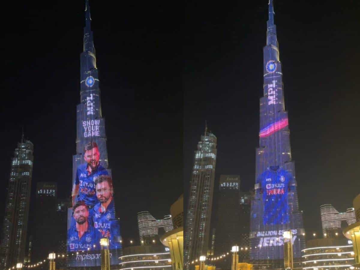 Burj Khalifa lights up to display team India new jersey