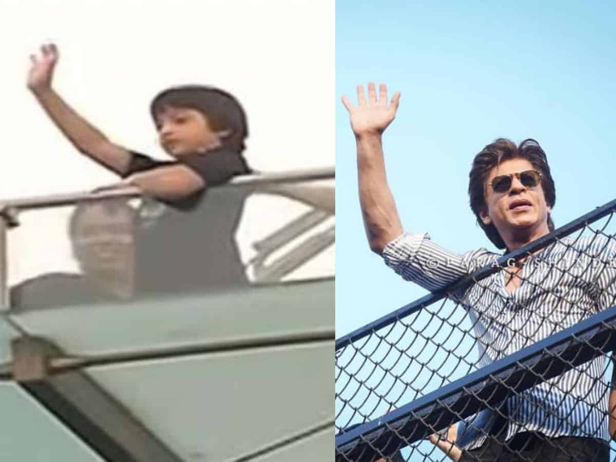 AbRam waves from Mannat in dad SRK's style after Aryan's bail [Video]