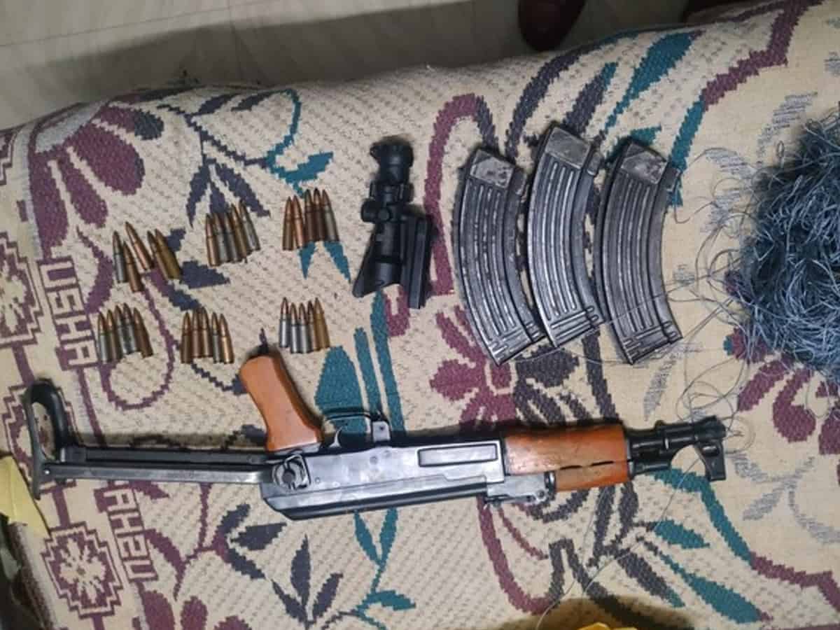 AK-47, ammunition dropped by drone recovered in Jammu