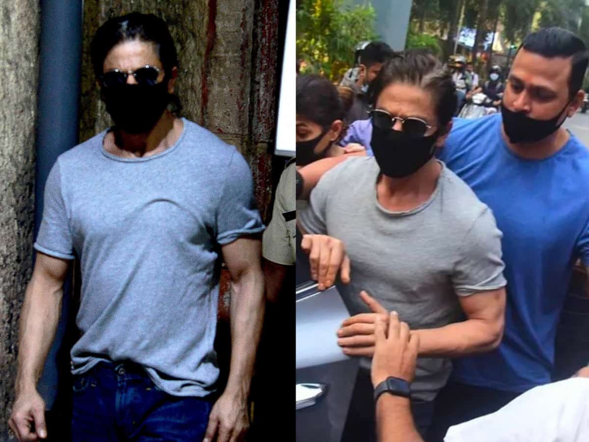 Netizens praise SRK for politely greeting crowd after meeting son Aryan Khan in jail