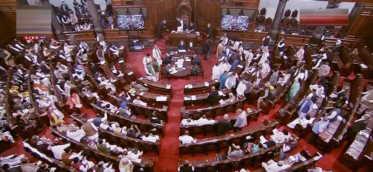 Opposition parties stage walkout from Rajya Sabha over inflation