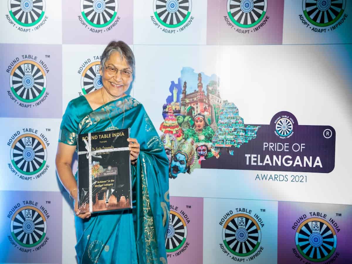 Dr Evita Fernandez wins the Pride of Telangana Award 2021
