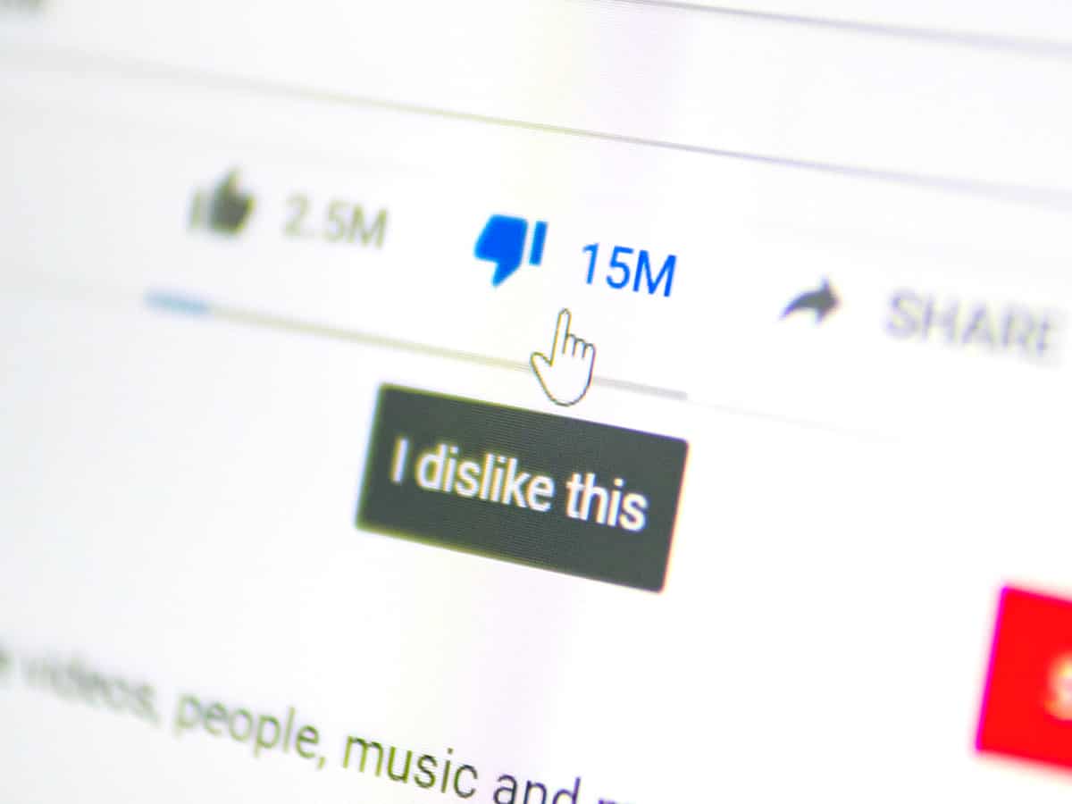 YouTube removes public dislike counts on all videos