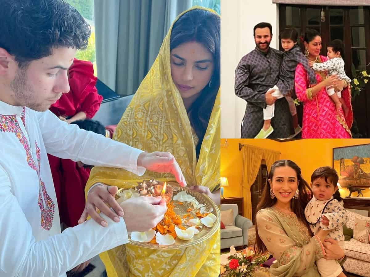 Trending pics: Nusrat Jahan with husband Yash, Pataudi's Diwali & more