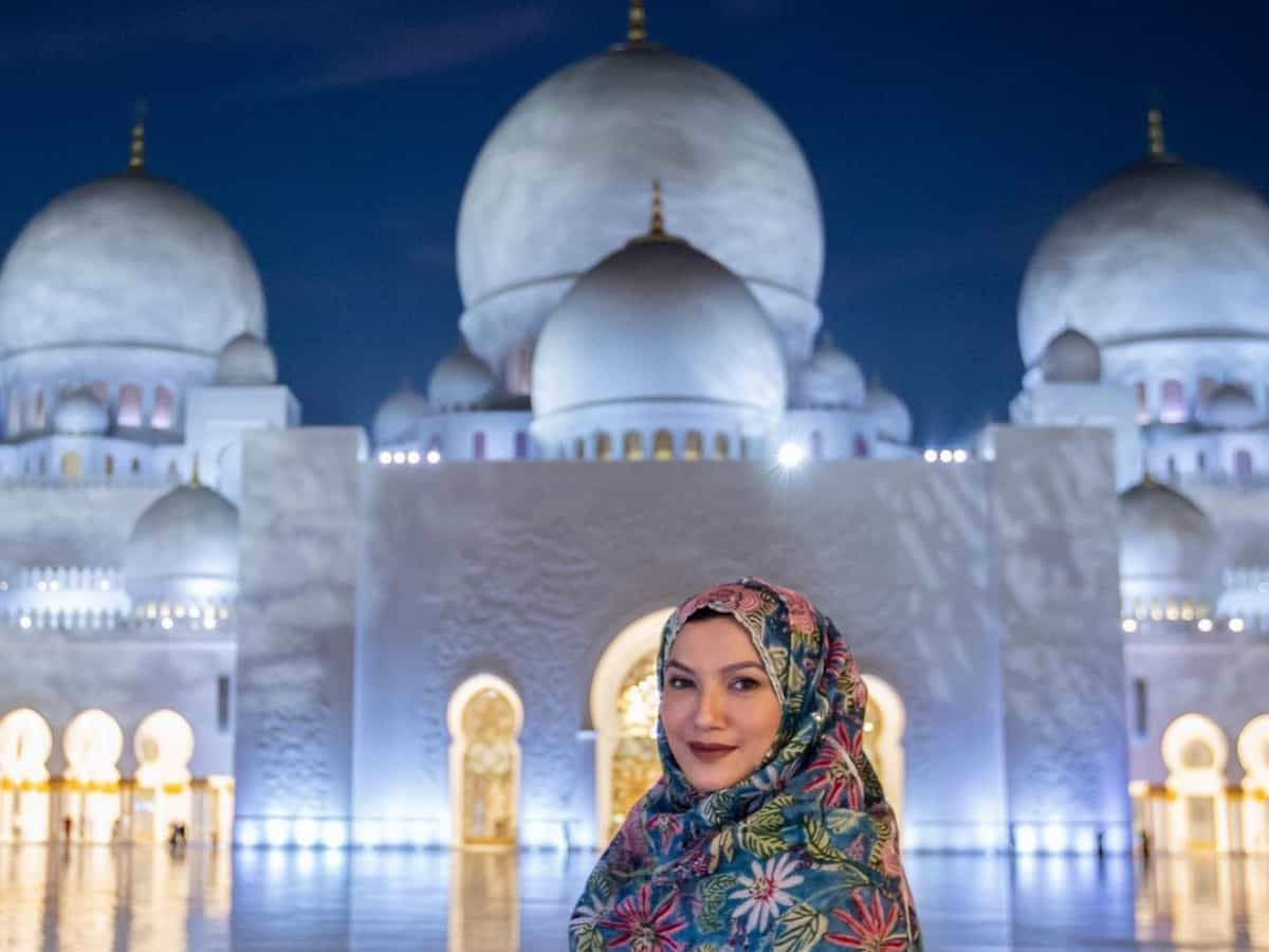 Gauahar Khan visits Sheikh Zayed Grand Mosque in Abu Dhabi-PICS