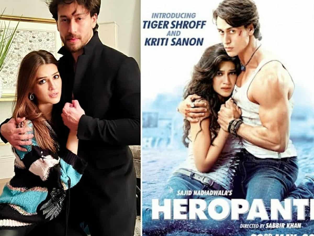 Kriti Sanon and Tiger Shroff recreate 'Heropanti' pose